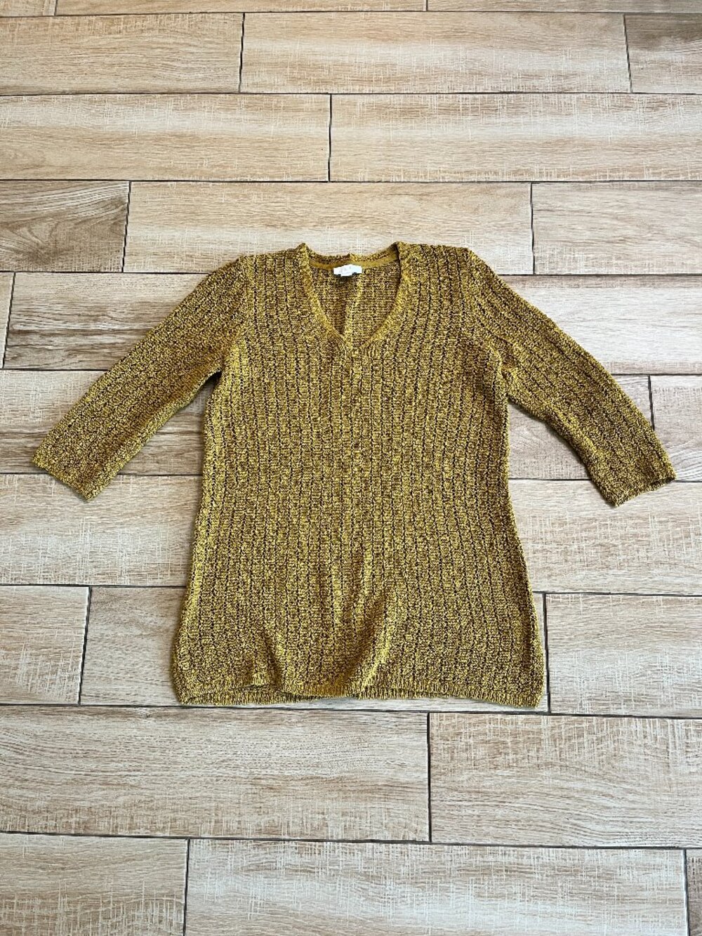 Womens J. Jill Mustard / Gold Sweater - XS